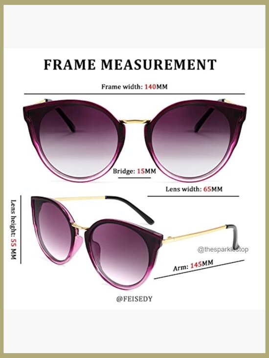 Vintage Cat Eye Sunglasses Polarized UV400 Anti Glare Oversized main image 5